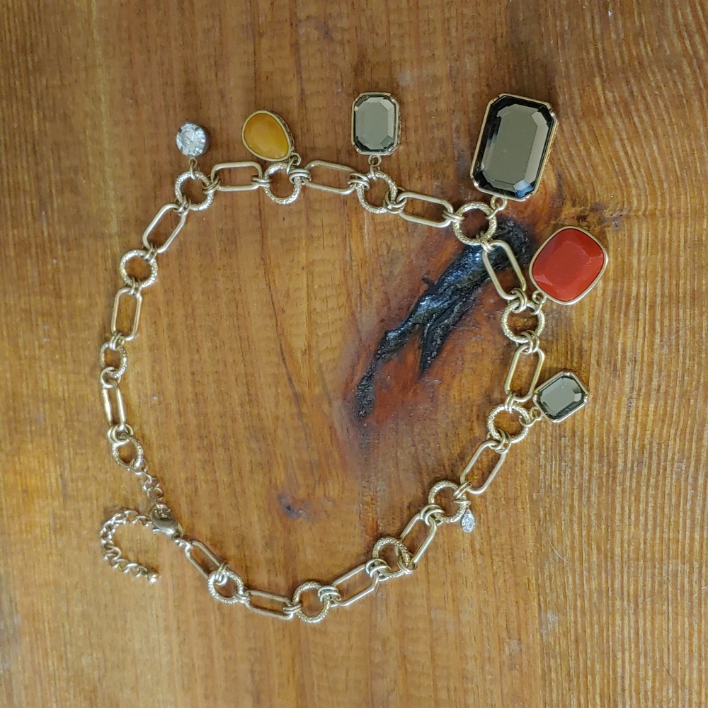 Chain Necklace with Gems